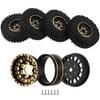 RZXYLRC 1.0 Brass Beadlock Wheel Tires Set 4PCS Tires for for 1/18 1/24 RC Crawler Car Axial AX24 SCX24 FMS FCX24 TRX4M Metal Upgrade (Offset) view 2