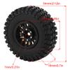 RZXYLRC 1.0 Brass Beadlock Wheel Tires Set 4PCS Tires for for 1/18 1/24 RC Crawler Car Axial AX24 SCX24 FMS FCX24 TRX4M Metal Upgrade (Offset) view 3