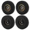 RZXYLRC 1.0 Brass Beadlock Wheel Tires Set 4PCS Tires for for 1/18 1/24 RC Crawler Car Axial AX24 SCX24 FMS FCX24 TRX4M Metal Upgrade (Offset) view 4