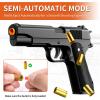 Soft Bullet Toy Gun - Stress Shot with Semi-Automatic Mode, Realistic Shell Ejecting Toy Guns (Black) view 2