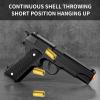 Soft Bullet Toy Gun - Stress Shot with Semi-Automatic Mode, Realistic Shell Ejecting Toy Guns (Black) view 4