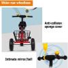 JIYIAN Red, Children's Pedal Tricycle Anti-Rollover,Toddler Tricycle with Basket Baby Cart for Boys and Girls Ages Grows with Your Child view 3
