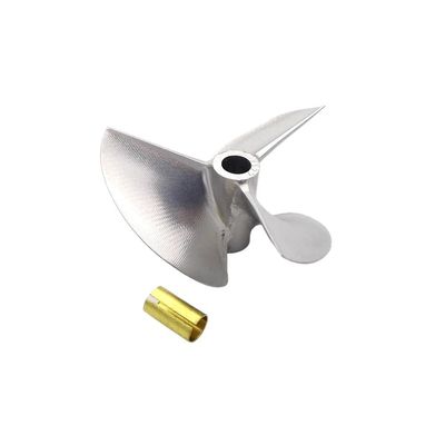 1PC RC Boat Propeller Metal 3 Blade CNC Propeller P1.4 40mm 42mm 50mm 52mm Prop for 4mm 4.76mm 3/16" RC Racing Boat Mono Speedboat(D40mm Right Hand)