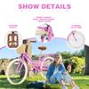 OUCHVILI Girls Bike, 24-Inch Wheels, 1 Speed, Basket, Rear Cargo Rack(Purple, 24 Inch) view 2