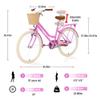 OUCHVILI Girls Bike, 24-Inch Wheels, 1 Speed, Basket, Rear Cargo Rack(Purple, 24 Inch) view 4