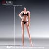 1/12 Scale Female Body, 6 inches Super Flexible Steel Skeleton 22 Joints Seamless Body with Removable Feet Large Breast Model for 6" Miniature Solider Action Figure Hobby Collection (Pale Skin) view 2