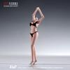 1/12 Scale Female Body, 6 inches Super Flexible Steel Skeleton 22 Joints Seamless Body with Removable Feet Large Breast Model for 6" Miniature Solider Action Figure Hobby Collection (Pale Skin) view 3