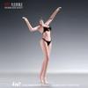 1/12 Scale Female Body, 6 inches Super Flexible Steel Skeleton 22 Joints Seamless Body with Removable Feet Large Breast Model for 6" Miniature Solider Action Figure Hobby Collection (Pale Skin) view 4