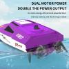 Authticar High Speed RC Boats,Mini Remote Control Speedboat Dual Motors 2.4Ghz Electric Remote Control Ship for Adult and 8-12 Teen Waterproof Toy Boat for Pool 2 Batteries,Blue view 3