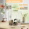 Fzaqwen Clear Piggy Bank for Adults - Transparent Acrylic Money Box with Key and Lock Openable Large Acrylic Savings Jar for Real Money Cash and Coin Reusable Containers view 4