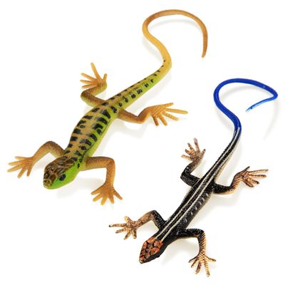 NAKIMO Plastic Lizard Toys Lizard Figurine Realistic Fake Lizards Artificial Model Reptile Toy for Cake Decoration Prank Props Educational Toys (Set - A)