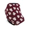 Hudson Baby Unisex Baby Multi-use Car Seat Canopy, Burgundy Floral, One Size view 1