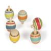 small foot Wooden Set, Small Gift, 6 Tops, Entertainment for Kids Aged 3+ Years Old, 12606, Multicoloured view 1