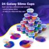 Ankyle 24 Pack Galaxy Slime Party Favors for Kids Slime Cup Bulk Stretchy & Non-Sticky DIY Stress Relief Putty Toy Birthday Halloween Christmas Stocking Stuffers, Classroom Reward for Girls Boys view 2
