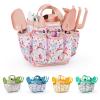 Grenebo Kids Gardening Set Toys, Quality Garden Tool Kit for Kids and Toddlers, Includes Two Shovels, Garden hat,Rake, Apron,Gloves, Watering Can, and Tool Bag (Pink) view 1