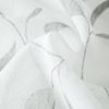 HooHero White Simple Modern Leaves Pattern Embroidery Living Kids Room 50 Width Sheer Curtains Window Treatments Basic Rod Pocket Top for Living Kids Room Bedroom view 4