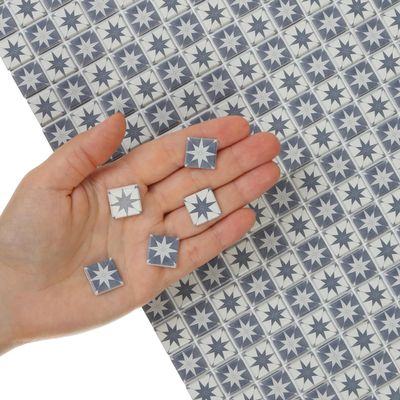 150 pcs, Dollhouse Flooring, 1:12 Scale Doll House Tiles, Miniature Checkerboard Floor, REDUCIO! (Starfall Mosaic)