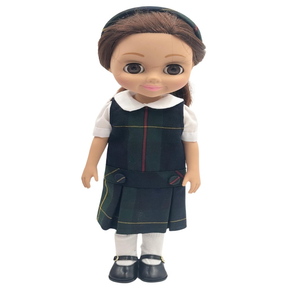 14.5 inch Doll Outfit-School Plaid Jumper include Blouse and Matching Headband/Add on Option: Sock and Shoe (Doll is not included) (Jumper,White Sock,Matte Shoe, Plaid 83)