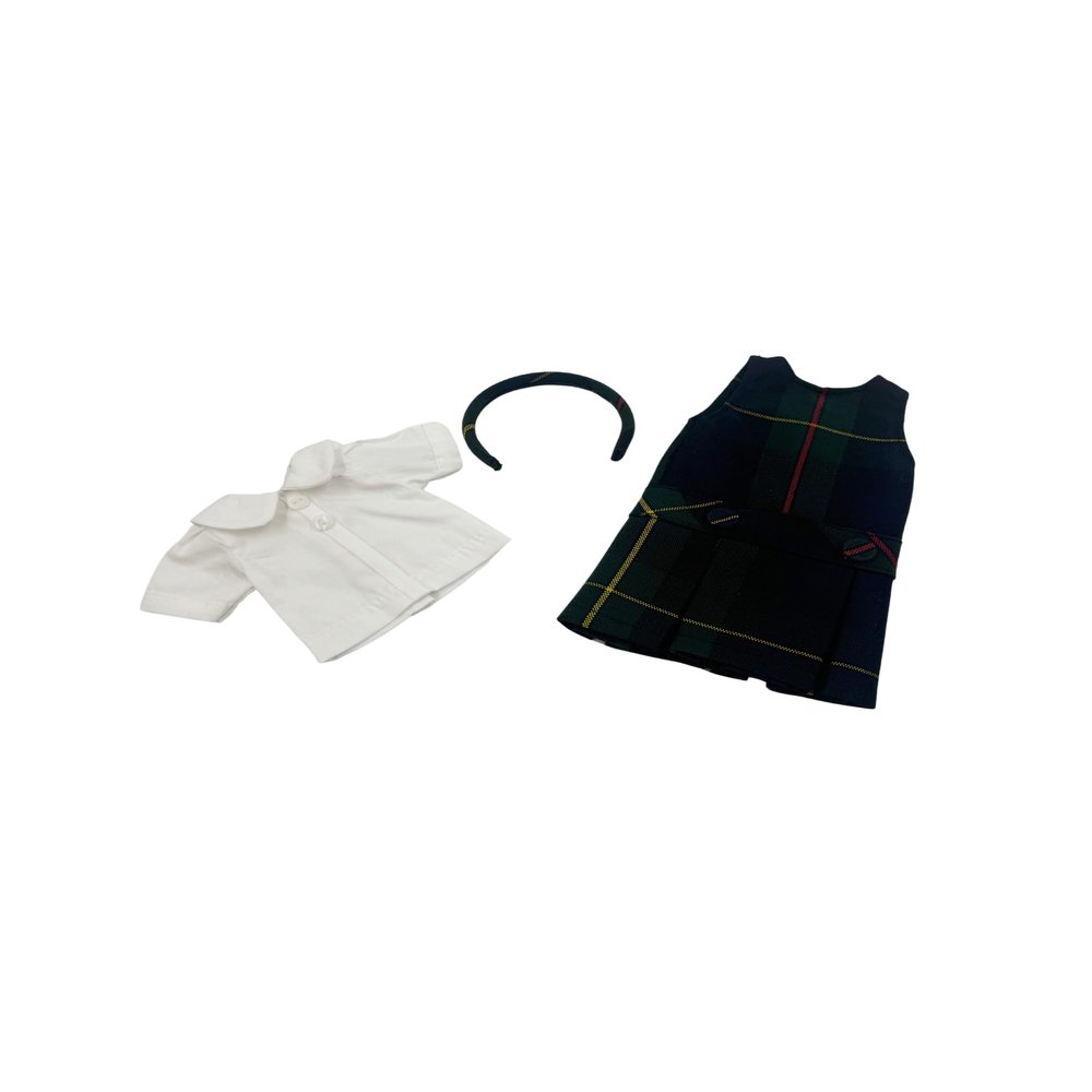 14.5 inch Doll Outfit-School Plaid Jumper include Blouse and Matching Headband/Add on Option: Sock and Shoe (Doll is not included) (Jumper Only, Plaid 83)