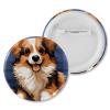 asebiunh 6 Pcs 2.2 Inch Button Badges with Pin, Pixel Dog Painting Round Craft Buttons for Craft Supplies, DIY Badges Pins, School Projects view 2