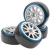 1/10 RC Hard Plastic Drift Tires & Wheel Rims 12mm Hex 10-Spoke & 1/10 RC Drift Tire Hard Plastic Tires & 12mm Hex Hub Wheel Rims view 2