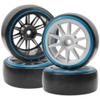 1/10 RC Hard Plastic Drift Tires & Wheel Rims 12mm Hex 10-Spoke & 1/10 RC Drift Tire Hard Plastic Tires & 12mm Hex Hub Wheel Rims view 3