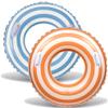2PCS Pool Floats for Adult Striped Swim Ring Pool Floaties Inflatable Swimming Pool Raft Party Water Large Summer Beach Lounger Float Party Supplies (120#Multi Lollipop, 2) view 1