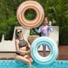 2PCS Pool Floats for Adult Striped Swim Ring Pool Floaties Inflatable Swimming Pool Raft Party Water Large Summer Beach Lounger Float Party Supplies (120#Multi Lollipop, 2) view 4