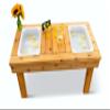 Noble Toys Wooden Two Bin Sensory Table | Toddlers Activity Play for Outside | Sand and Water Table for Age 36 Months+ | Fill with Craft, Mud, and Sensory Toys | Large Outdoor Kids Kitchen view 1