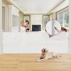 Reinforced 41" Extra Tall Retractable Dog Gate 100" Wide Retractable Baby Gates with Support Rods, Outdoor Retractable Gates for Dogs Indoor Extra Tall Baby Gate Child Gates for Wide Openings, White view 1