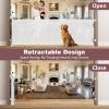 Reinforced 41" Extra Tall Retractable Dog Gate 100" Wide Retractable Baby Gates with Support Rods, Outdoor Retractable Gates for Dogs Indoor Extra Tall Baby Gate Child Gates for Wide Openings, White view 4