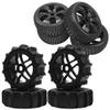 1/8 Off-Road RC Buggy 4.37''OD Rubber Tires & Plastic Wheel Rim 17mm Hex Hub w/Foam & 1/8 RC Off Road Buggy Snow Sand Paddle Tires &Plastic Wheel Rims 17mm Hex Hub view 1