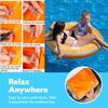 2PCS 47IN Pool Floats for Orange Fruit Swim Ring Pool Floaties Inflatable Swimming Pool Raft Party Water Summer Beach Lounger Float Party Supplies (120#Orange,2) view 4