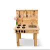 Noble Toys Mini Mud Kitchen with Functional Stovetop Sink for Kids | Pretend Play Toddler Table with Running Water | Outdoor Playset Working Sink | Real Wooden Kitchens | Preschool Equipment view 1