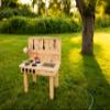 Noble Toys Mini Mud Kitchen with Functional Stovetop Sink for Kids | Pretend Play Toddler Table with Running Water | Outdoor Playset Working Sink | Real Wooden Kitchens | Preschool Equipment view 4