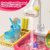 4-in-1 Electric Water Table Toy for Toddlers 1-3,Color Changing Kitchen Play Sink Toys with Running Water for Kid with Water Pump,Animals, Food, Tableware,Pretend Role Birthday Toy for Boy and Girl view 3