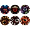 asebiunh 6 Pcs 2.2 Inch Button Badges with Pin, Halloween Eyeball Pattern Round Craft Buttons for Craft Supplies, DIY Badges Pins, School Projects view 1