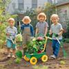 Duckura Kids Gardening Tools Set - 7pcs Wheelbarrow Set Outdoor Toy for Kids with Shovel, Rake, Leaf Rake, Yard Digging Weed Toys, Valentine's Birthday Gifts for Boys Girls Age 2 3+Years Old(Yellow) view 3