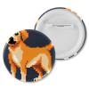 asebiunh 6 Pcs 2.2 Inch Button Badges with Pin, Pixel Dog Painting Round Craft Buttons for Craft Supplies, DIY Badges Pins, School Projects view 2