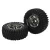 2Pcs Rubber Tires, RC Car Wheel Sets 165mm Diameter Wheel Tires for ZD Racing 1/7 DBX-07 RC Car Upgrade Part, Bumpy Texture for Better Grip, Stable Agile Driving (Silver) view 3