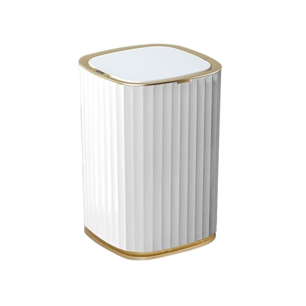 DINBOZ26X Garbage Can 12l Household Intelligent Induction Garbage Can Household Bathroom Living Room with Cover Electric Paper Basket Office Waste Paper Basket Wastepaper Basket
