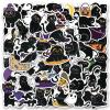 100 PCS Halloween Black Funny Cat Stickers,Animal Aesthetic Vinyl Waterproof Stickers for Water Bottle Laptop Luggage Helmet Skateboard Snowboard Guitar Scrapbook Phone Gifts for Teens Girls view 1