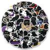 100 PCS Halloween Black Funny Cat Stickers,Animal Aesthetic Vinyl Waterproof Stickers for Water Bottle Laptop Luggage Helmet Skateboard Snowboard Guitar Scrapbook Phone Gifts for Teens Girls view 2