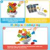 BBnote 70PCS Stack Game for Adult & Kids, 3D Tetra Board Tower Games for Family Travel Party, 2 Players Balance Stacking Toy, Team Toys Building Block view 3
