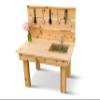 Noble Toys Mini Mud Kitchen with Functional Sink for Kids | Pretend Play Toddler Table with Running Water | Outdoor Playset Working Sink | Real Wooden Kitchens | Preschool Equipment view 1