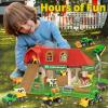 Oriate Toy Barn House with Tractor & Animal Farm, 1 64 Diecast Tractors Toys for Kids 3-5 4-6, Big Red Farm Barn Toys Playset for Kid 3-8, Holiday Birthday Gifts Boys Girls Children Toy view 4