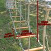 Amusement Park Suspension Bridge,Rope Ladder Bridge,Rickety Bridge, Slackline Accessories,Suitable for Outdoor Activities(Size:26.24ft(8m)) view 2