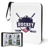 400 Pockets Hockey Card Binder for Hockey Trading Cards 2024 2025 2026 Collectors,Portable Waterproof Card Storage Book with Removable Sleeves,Compatible with Hockey,Football,Sports Game and TCG Cards view 1