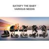 2 in 1 Baby Stroller Convertible Reversible Standard Pram Portable Pushchair Infant Buggy Baby Carriage Foldable High Landscape Pram for Toddler Newborn (2US588-KHAKI) view 4