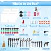 QIYVLOS Build A Snowman Kit, 6 Pack Christmas Snowman Crafts for Kids, Modeling Clay Creative Gift Build a Snowman Kit Snow Toy 105Pcs Party Activity Supplies view 2